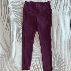 Victoria's Secret Burgundy Knockout Leggings